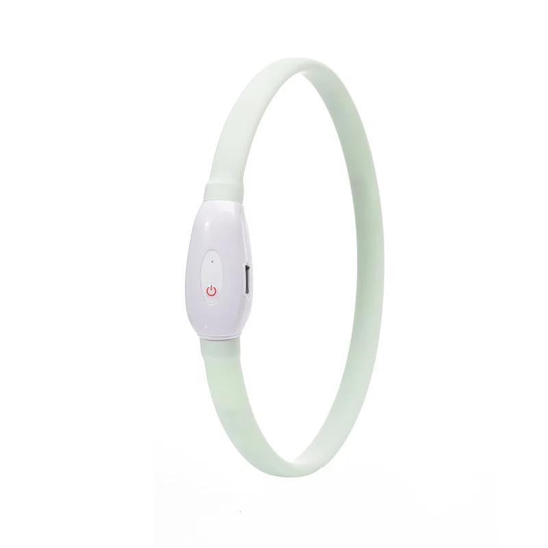 RGB Light Blue Collar for Dogs, Large, Medium, Usb Rechargeable, LED Light, Night Security, Pet Accessories