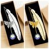 1pc Feather Bookmark with Butterfly Pendant - Unique Vintage Style, Perfect for Readers, Teachers & Book Lovers Valentine's Day,