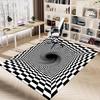 1PC Checkerboard Tunnel Extra Large Non Slip Floor carpet, Office, family, bedroom, Studio Large Area Rug Indoor Rugs, Vibrant Colors