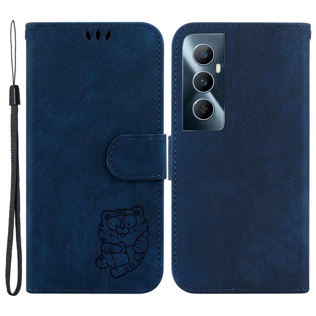 For Realme C65 4G Case Folio Book Stand Cute Tiger Leather Phone Cover