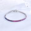 High Grade Cubic Zirconia 925 Sterling Silver Tennis Chain Bracelet Gold Plated Hypoallergenic Gift