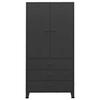 VidaXL Industrial Wardrobe Black 90x50x180 Cm Metal