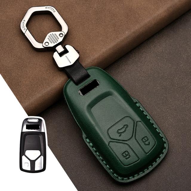 Leather Car Key Case Cover for A4 A4L A5 Q5 Q7 TT 2016 2017 Key 2016 2017 20 18 Styling Accessories