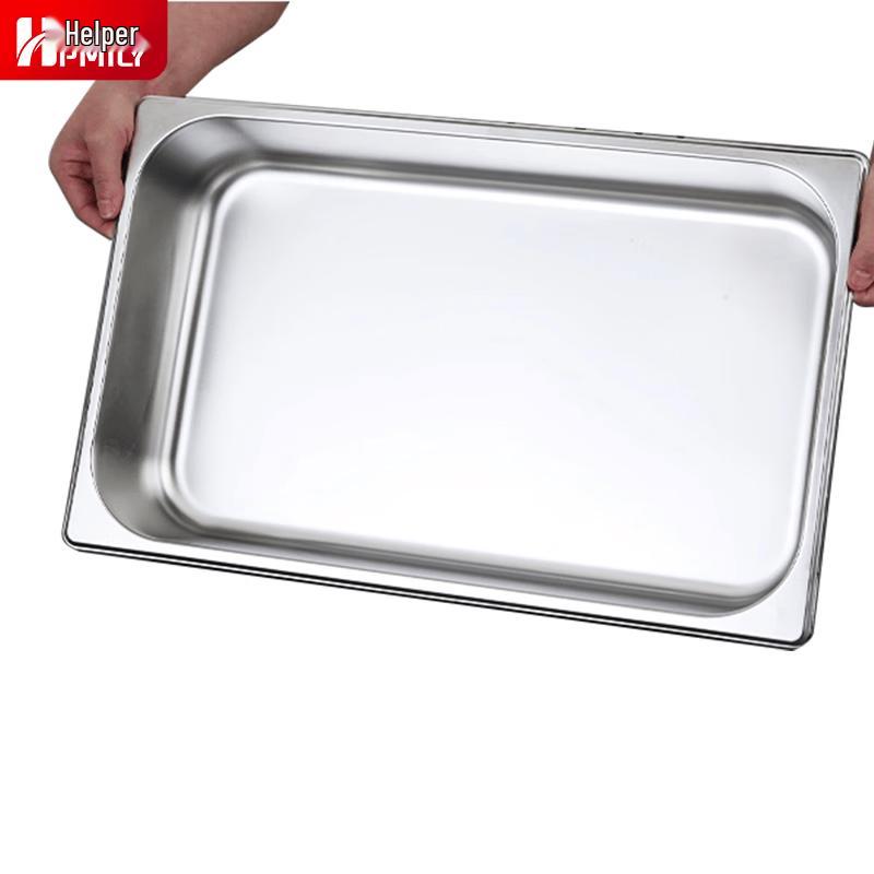 HPMILY Stainless Steel Food Pan with Open Lid