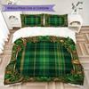 St.Patrick's Day Pattern Bedding Uilt Set Uilt Cover Pillowcase Home Decoration Birthday Gift (1 * Duvet Cover + 2 * Pillowcase  Without Core)75