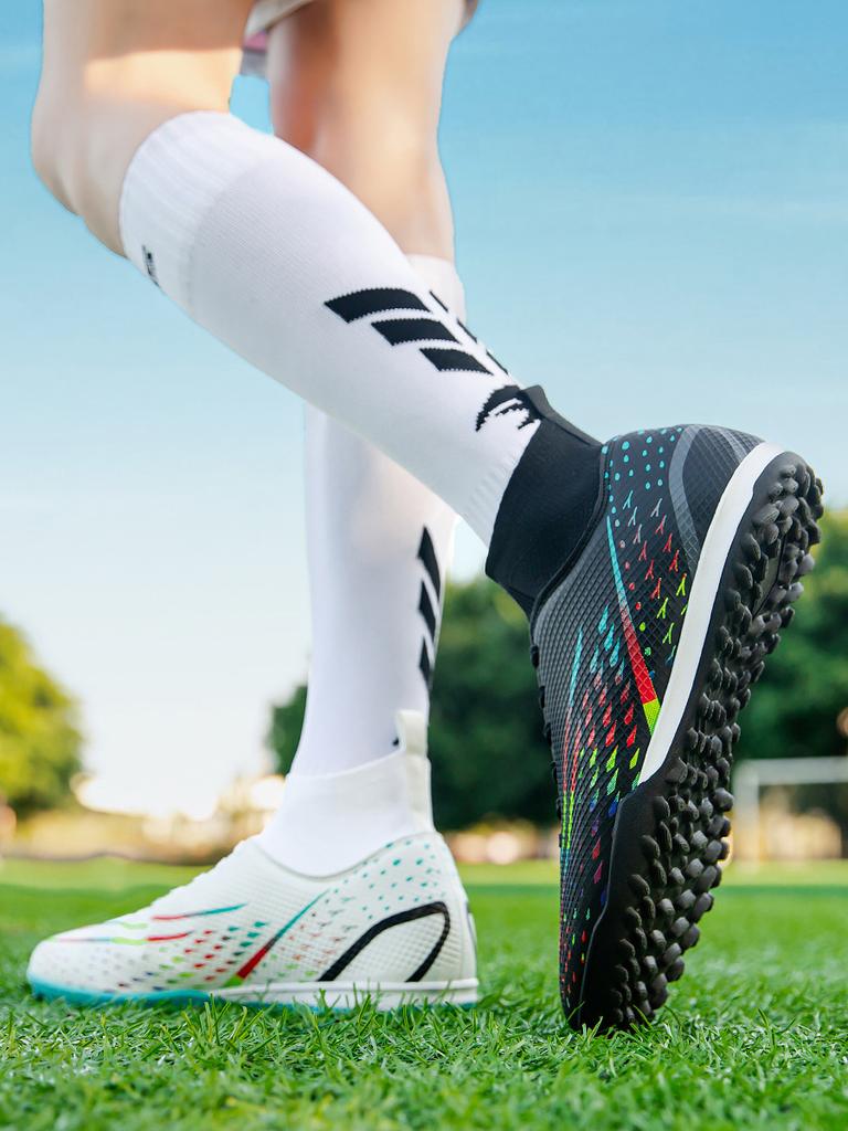 Neue Fußballschuhe für Herren, große Kinder, lange Nägel, TF, gebrochene Nägel, Damen-High-Top-Trainingsschuhe