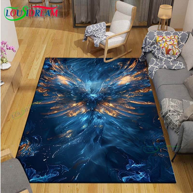 Popular Mythical Beast Phoenix Printed  Carpet Living Room Anti-Skid Area Rug Kids Bedroom Mats Yoga Mat Carpet Decor Gift