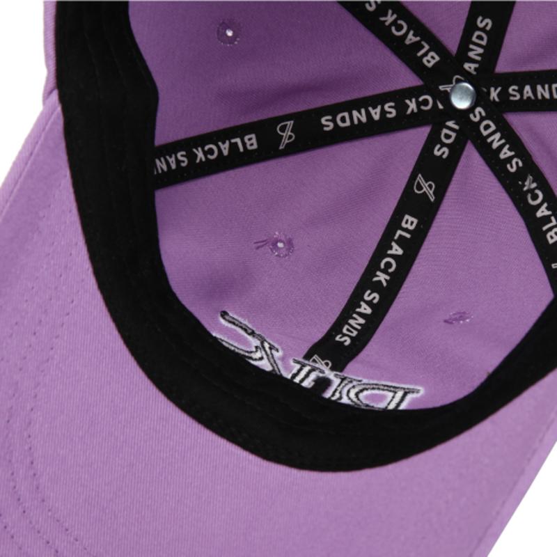 BLACK SANDS symbol line embroidery ball cap_light purple
