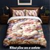 Teddy Bear Theme Custom Text Or Name 3Pcs Bedding Set,1 Flat Sheet & 2 Pillowcases Personalized Home Bedding