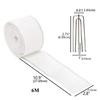 6 Meter Pleat Tape Curtain Heading Tape with 15Pcs 4 Prongs Curtain Pleat Hooks Clips Set Curtain Replacement Accessorie