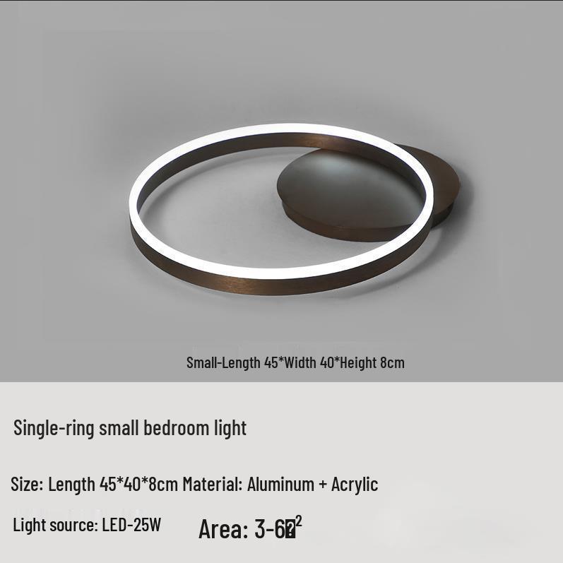 

Modern Minimalist Nordic Ring Ceiling Light for Living Room and Bedroom Single Warm Light