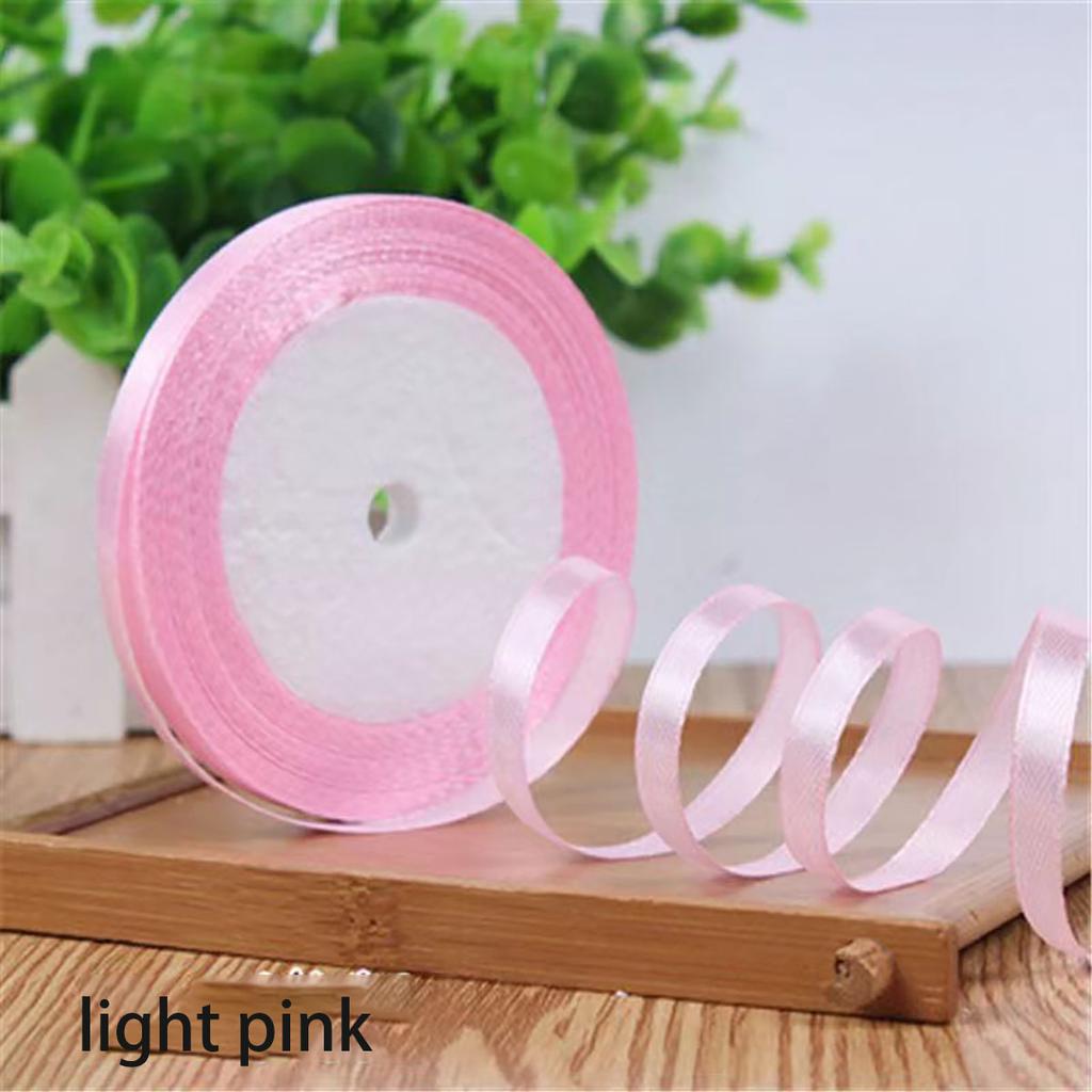 22meter/Roll 6mm  Silk Satin Ribbons for Crafts Bow Handmade DIY Gift Wrap Party Wedding Decorative