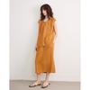 Women's Lycra Tencel Linen Blend Sleeveless Skirt Set