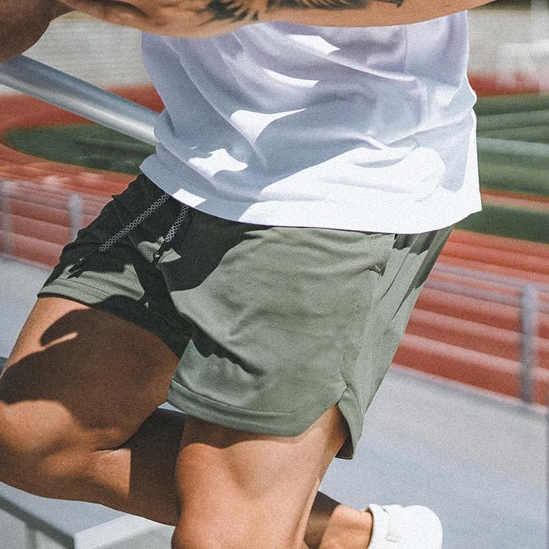 Pánské sportovní šortky na cvičení, fitness, kulturistiku, běhání, ležérní kalhoty s bezpečnou kapsou pro větší pohodlí