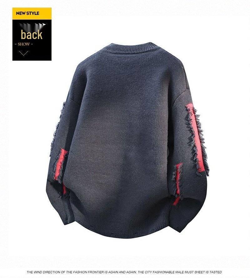 Suéter de punto suelto para hombre - Nuevo Otoño/Invierno 2025 Estilo de cuello redondo