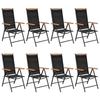 VidaXL 9-Piece Garden Dining Set Table and Chairs Outdoor Dining Patio Furniture 3070630