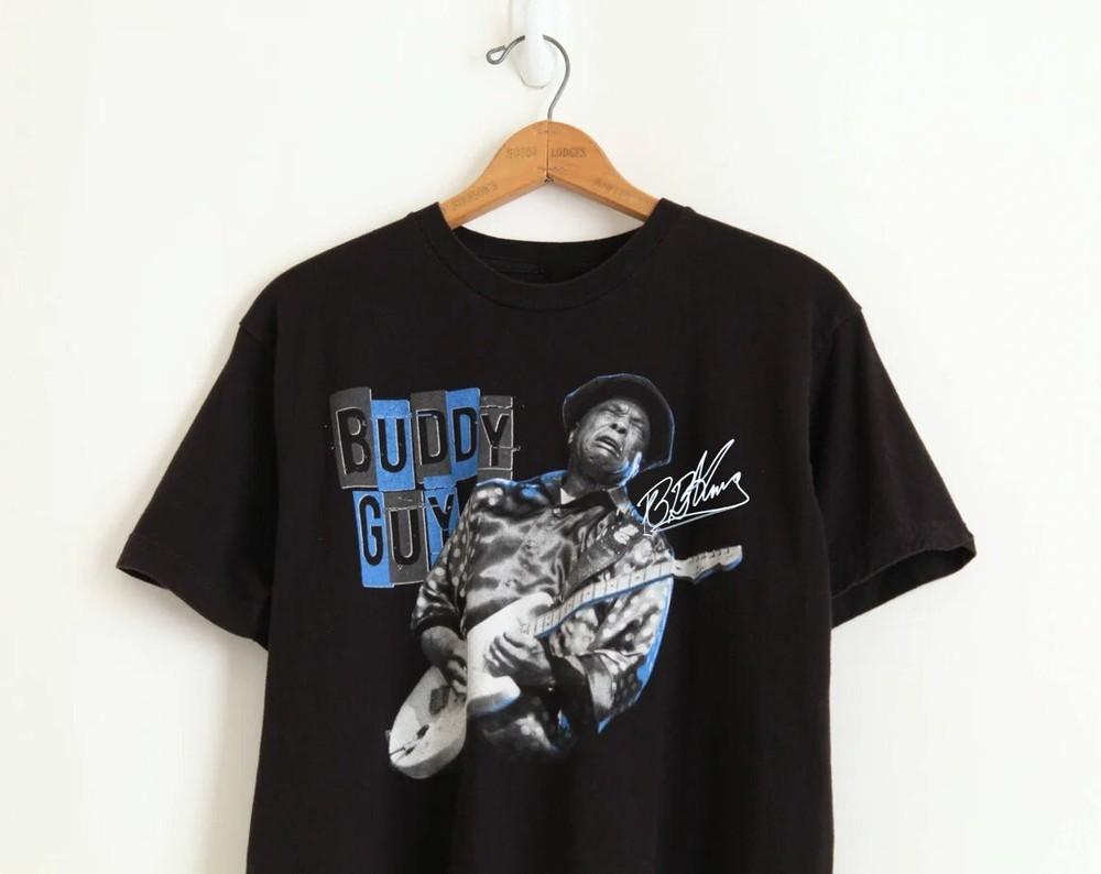Vtg Buddy Guy Live In Concert Heavy Cotton Black Full Size Unisex Shirt Unisex T-Shirt M