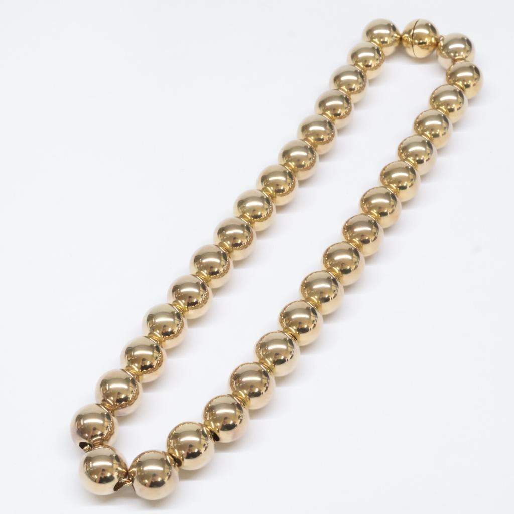 JIL SANDER [Beautiful Condition] 925 Sphere Ball Necklace S Gold colorUsed