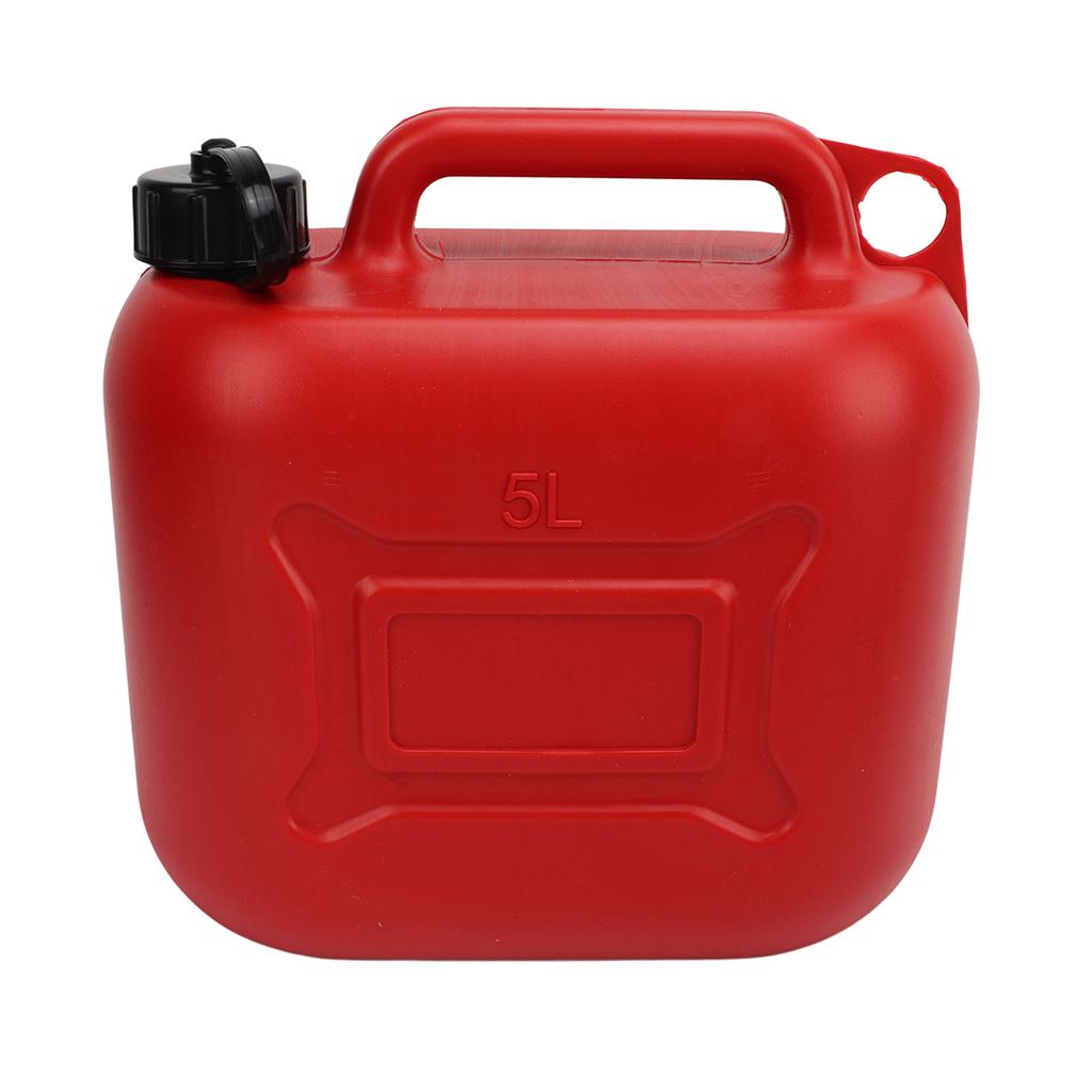 Gas Can 5L 1.3 Gallon ABS Leakage Free Red Portable Gasoline Container with 27cm Outlet Pipe