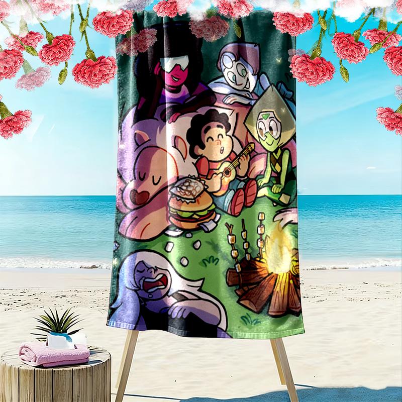 Steven Universe 2D Flat Print Beach Towel, Large Soft Quick Dry Towel for Beach Camping SwimmingXSTJ0915496