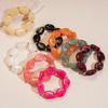 Trendy Colorful Marbled Irregular Oval Bead Elastic Bracelets Boho Resin Geometric Beaded Bangles Bracelet 2026 Fashion Jewelry