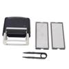 Letter Stamper Refillable Reusable 58x22MM Portable Design High Visibility Automatic Stamper with Tweezers for Office Stamping