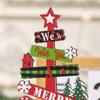 Festival Wood Christmas Decorations Christmas Tree Crafts Tabletop Centerpieces for Indoor Home Shops Decorations