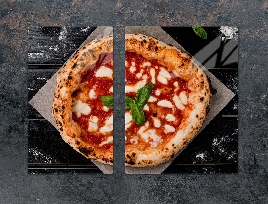 SZKLANA PŁYTA OCHRONNA NA KUCHENKĘ 70x52 PIZZA