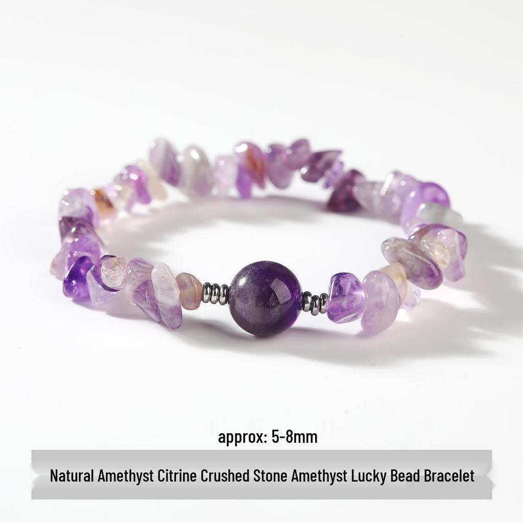 Jingdong Seven-Color Agate Chip Elastic Bracelet
