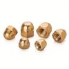 Decorative Brass Dome Head Cap Nuts - M3 To M14 Sizes, Polished Finish Hex Acorn Cover Nuts for Enhanced Fastening