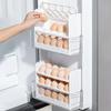Egg Storage Holder Fridge Organizer Egg Holder 3-Tier Space-Saving Shelf For 30 Eggs Refrigerator Door Egg Organization For