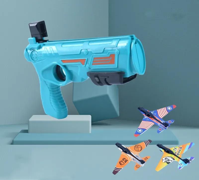 

Ejection Aircraft Shooting Game Outdoor Parent-Child Sports Toy Boy Gifts Shooting Aircraft Set Plastic Airplane Toys For Kids