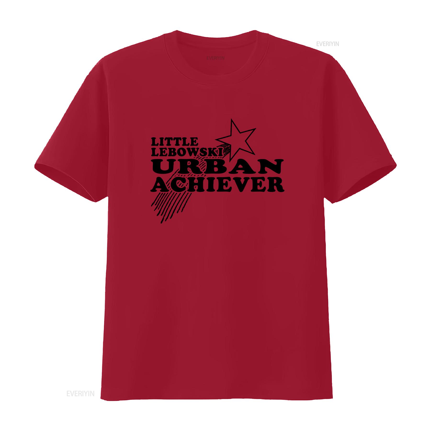 Little Lebowski Urban Achiever Retro Style T Shirt in Green vintage Washed streetwear Casual Soft designer clothes homme S