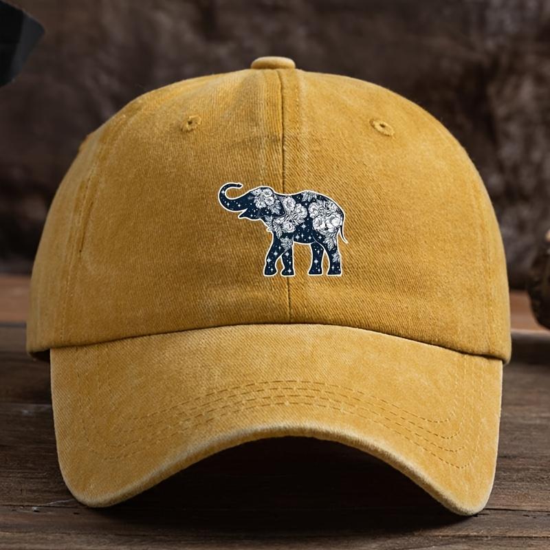 

Flower elephant print baseball cap for men and women, outdoor fashion multifunctional duckbill cap Adjustable жовтий