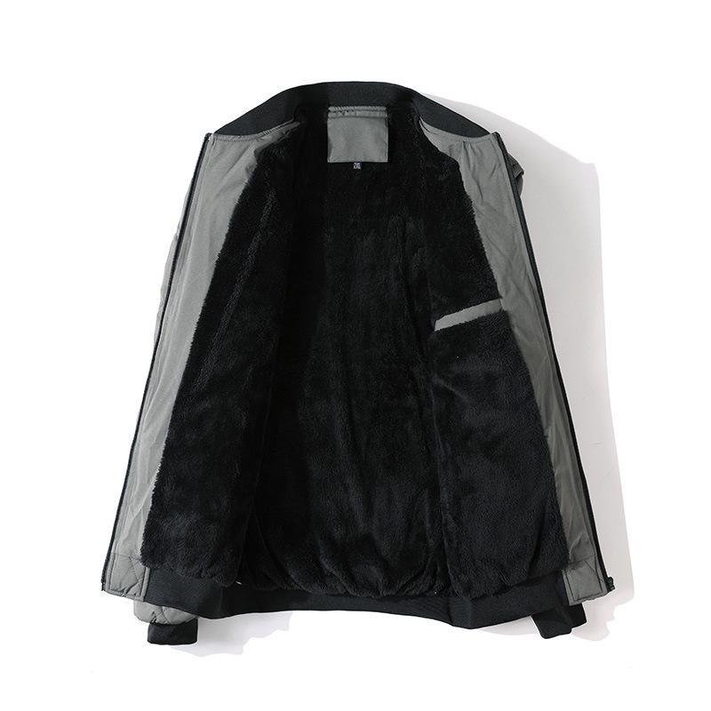 New Products, New Cotton-padded Clothes, Men's Autumn and Winter Coats, Piled and Thickened Cotton-padded Jackets, Baseball Collar Cotton-padded