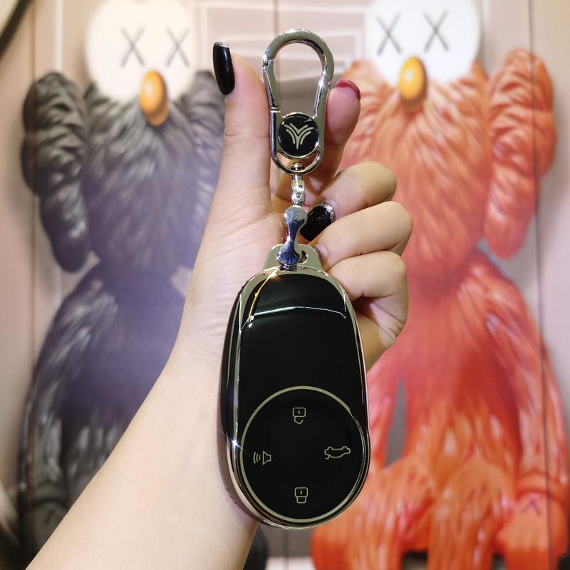Nezha Key Case for GT New Pro/U24, Full Coverage TPU Car Key Cover with Buckle