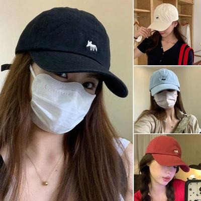 Fox Embroidered Hip Hop Hats Cotton Peaked Cap Unisex Sunscreen Hat  Outdoor Sports
