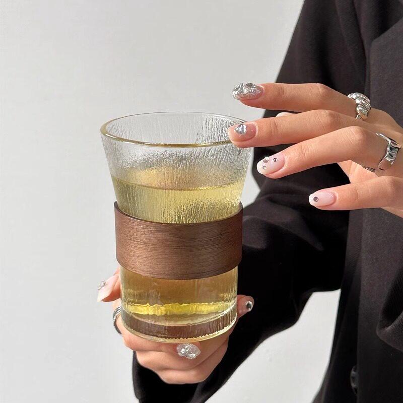 Tengyu Rain Mist 280ml Glass Coffee Cup