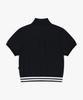LMC Wm Gothic Football Short Slv Zip-Up Black