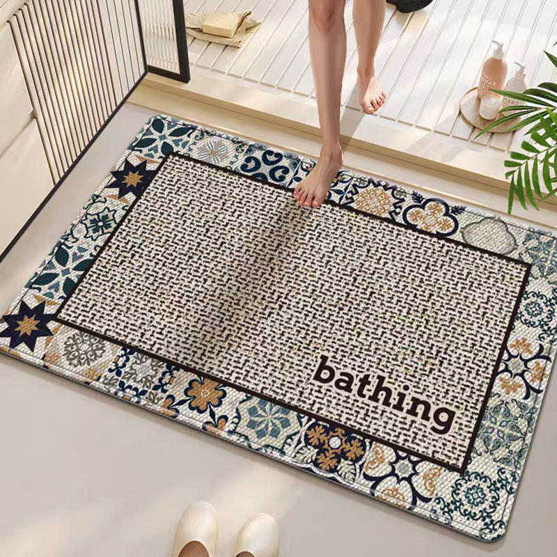 Nordic Style Diatomaceous Earth Bathroom Mat: Wear-Resistant, Dirt-Resistant, Water-Absorbent, Non-Slip.