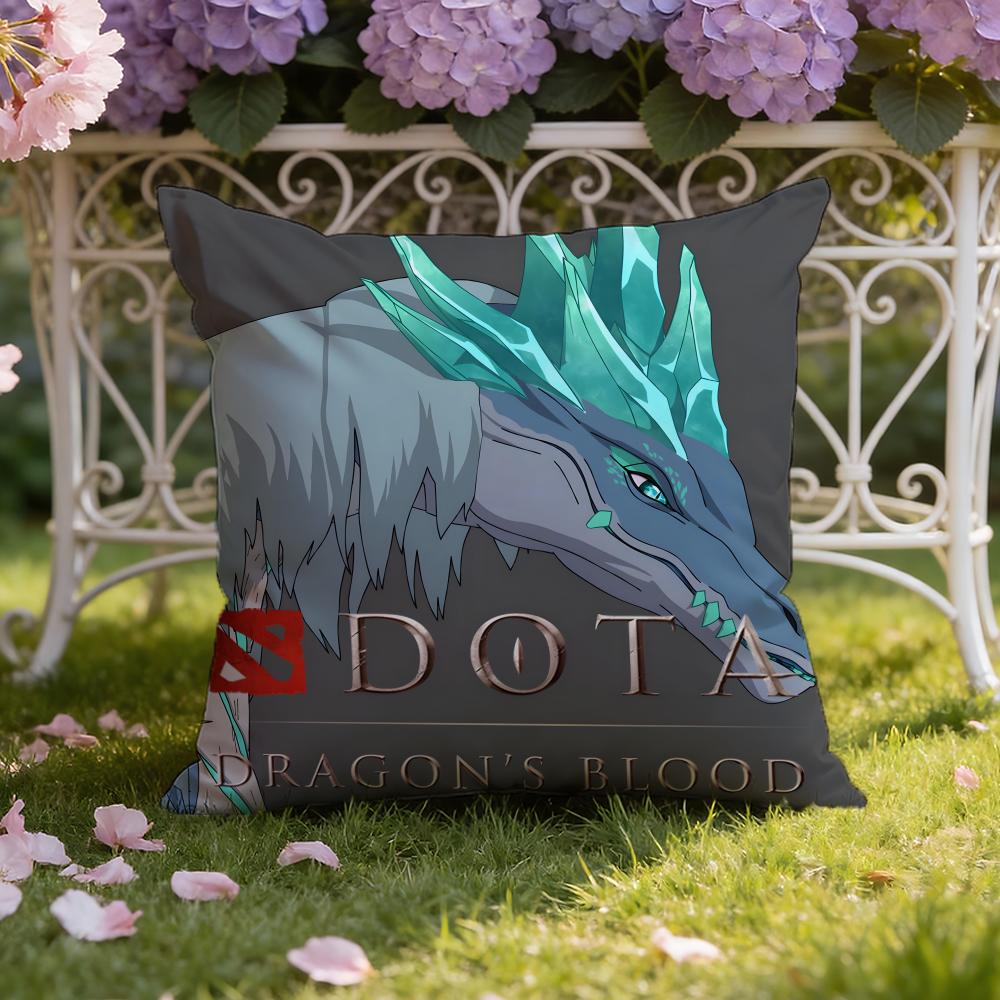 D-Dota D-Dragon's Anim B-Blood Cushion Cover Home & Car Dual-Scene Pillow Cover: Reversible for Premium Comfort