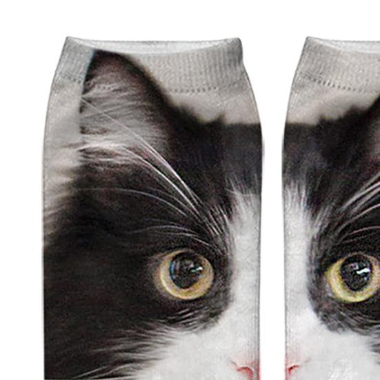 Realistic Cat Face Socks 3D Cat Print Socks Breathable Cute Kitten Socks Funny Xmas Birthday Gifts for Women Men Cat Lovers