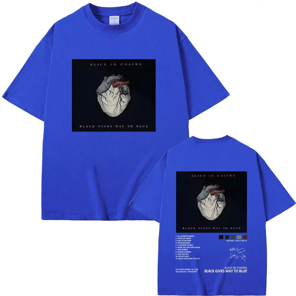 Alice in Chains Black Gives Way To Blue Album Tee Unisex Vintage Goth Punk Grunge Rock Mens Oversized Cotton TShirt S