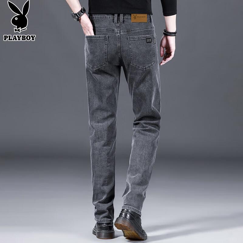 PLAYBOY Men's Autumn/Winter Loose Straight Casual Jeans