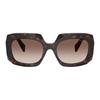 Prada Logo design on side of mirror Acetate Irregular Sunglasses Women's Tortoiseshell Tortoiseshell 55 in original box and bag