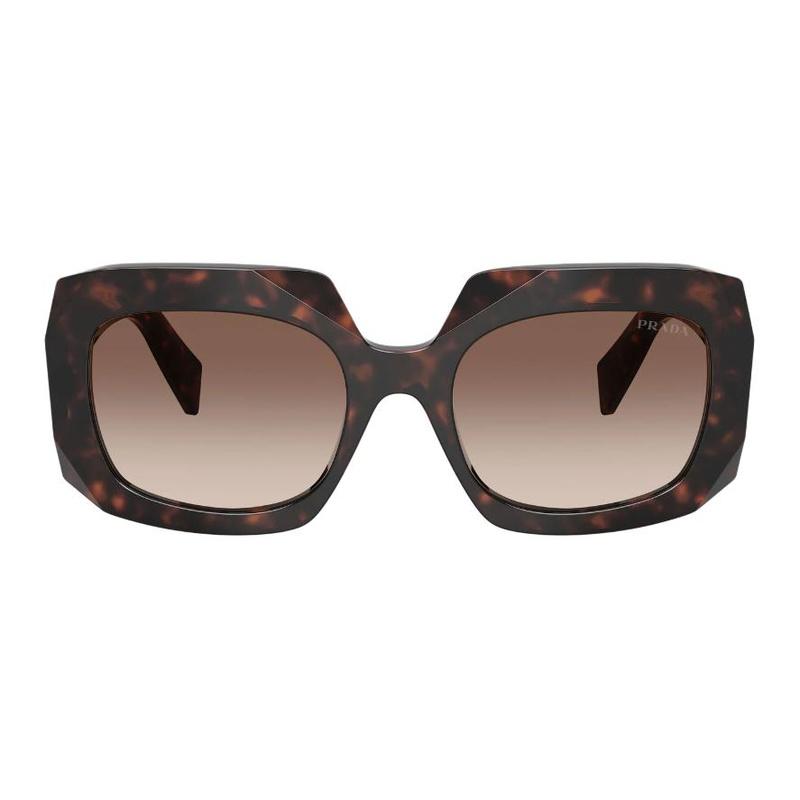 Prada Logo design on side of mirror Acetate Irregular Sunglasses Women's Tortoiseshell Tortoiseshell 55 in original box and bag