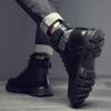 Neue Herren High Top Stiefel Einfarbig Mode Schwarz Motorrad und Stiefeletten Wasserdichte Lederstiefel Mann Herbst Bota Masculina