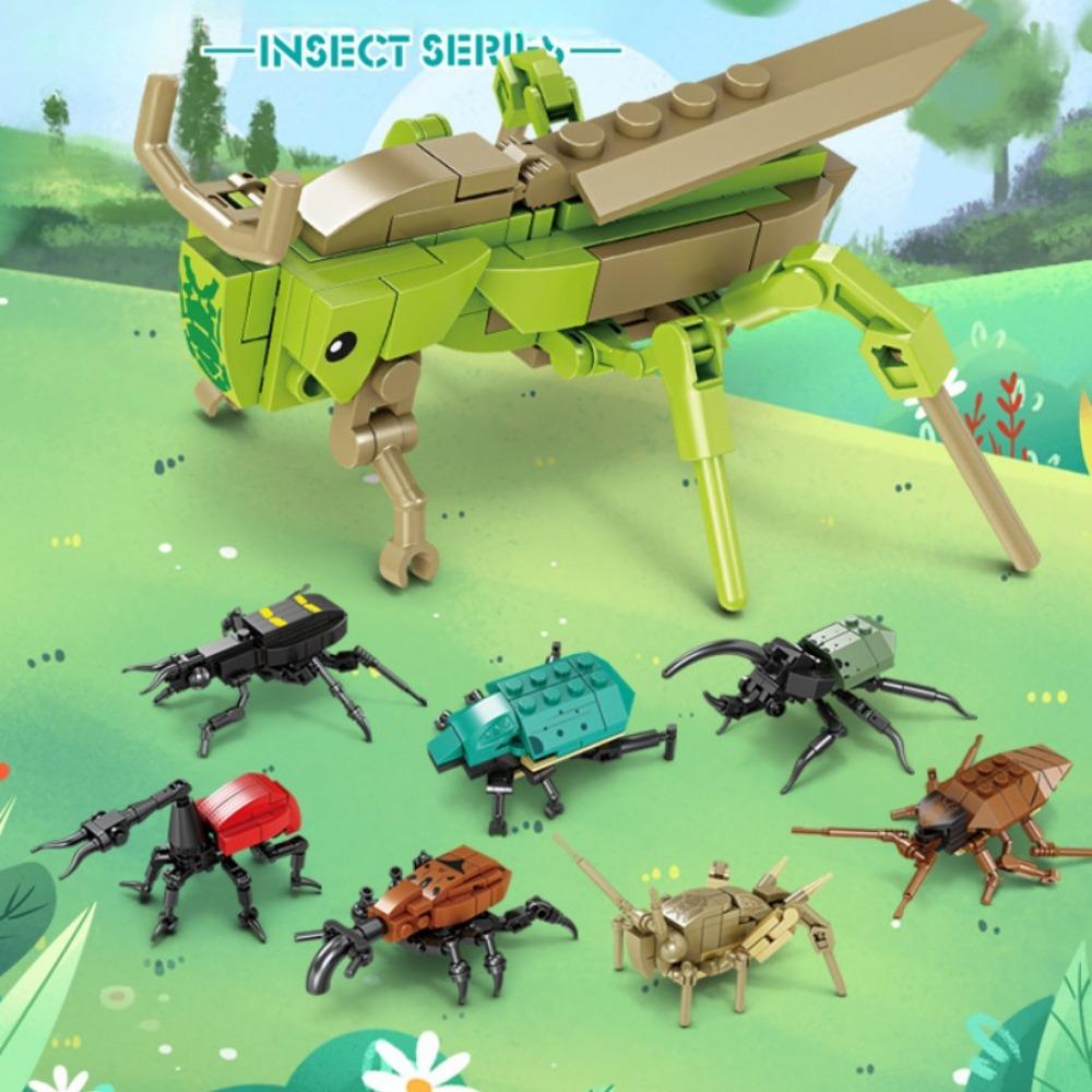 Insect ocean small particle model blocks, puzzle assembly blocks, block toys, children's gifts, birthday gifts, animal shaped blocks