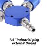 Air Splitter 3-Way Manifold with 3Pcs Industrial Coupler Plug Air Compressor Hose Accessories Quick Connector Fittings