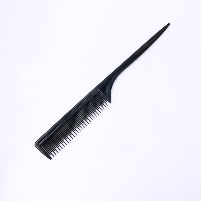 Carbon Fiber Anti-Static Tail Comb: High-Low Tooth Design for Hairdressing, Updo Styling, Teasing, and Massage.